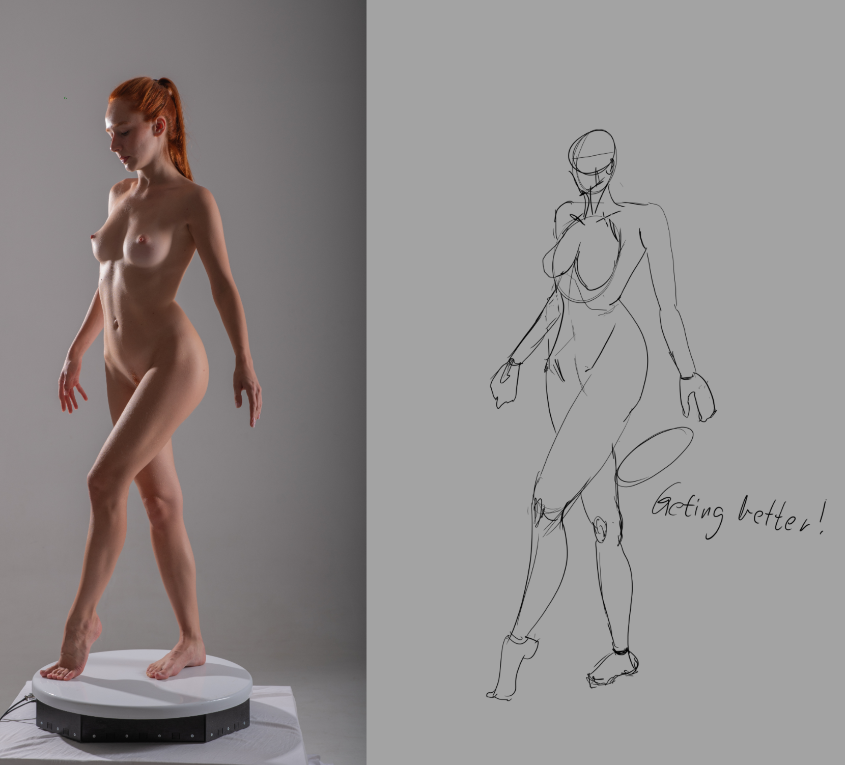 Getting better at holding proportions in order.